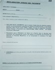 Declaración jurada del paciente